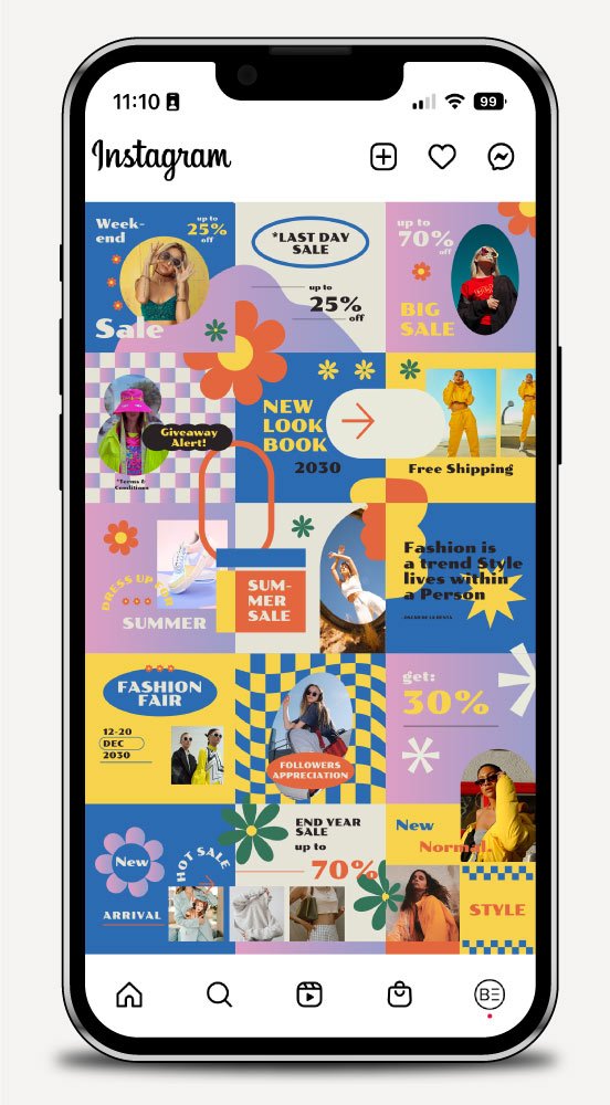 instagram feed aesthetic social media strategy example